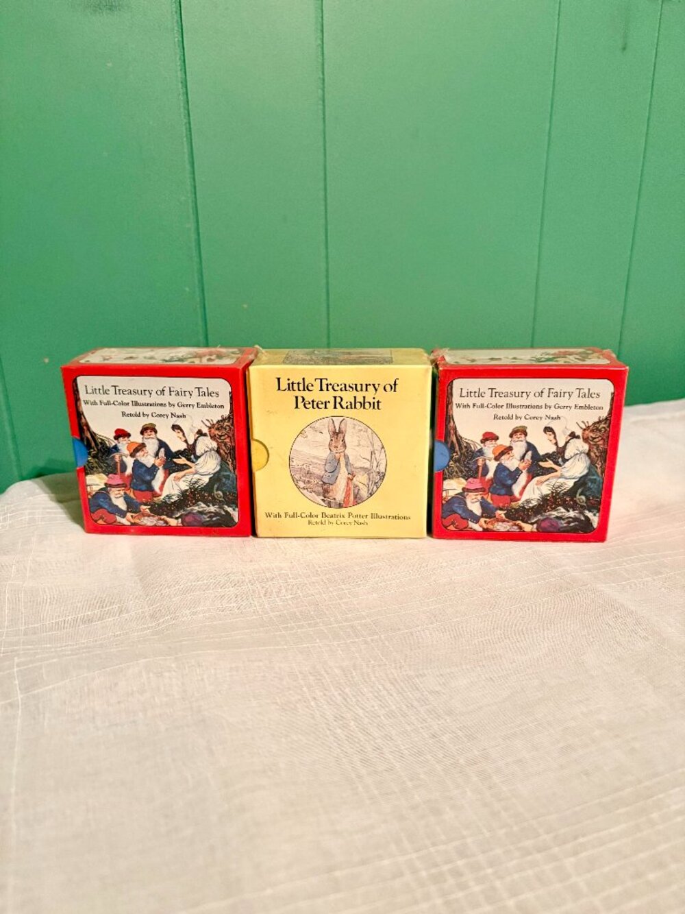 Beatrix Potter & Fairy Tales 3-Box Miniature Book Set NIB